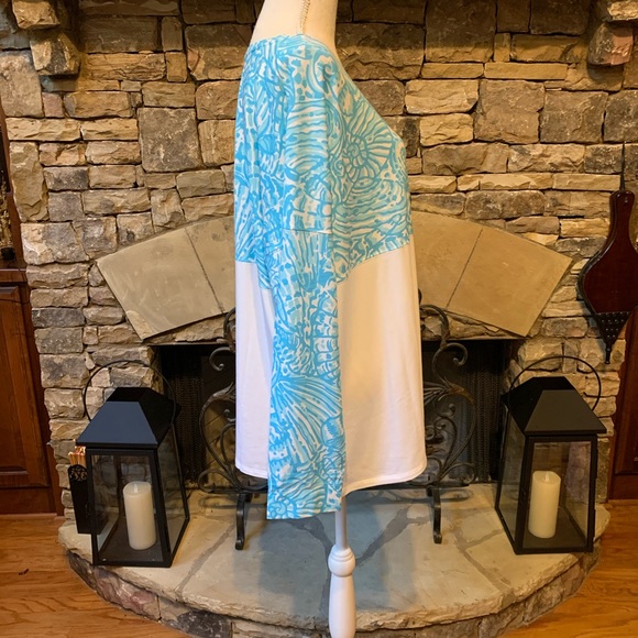 NWT Lilly Pulitzer Finn Top Succulent Blue Sea Cup - Picture 5 of 10